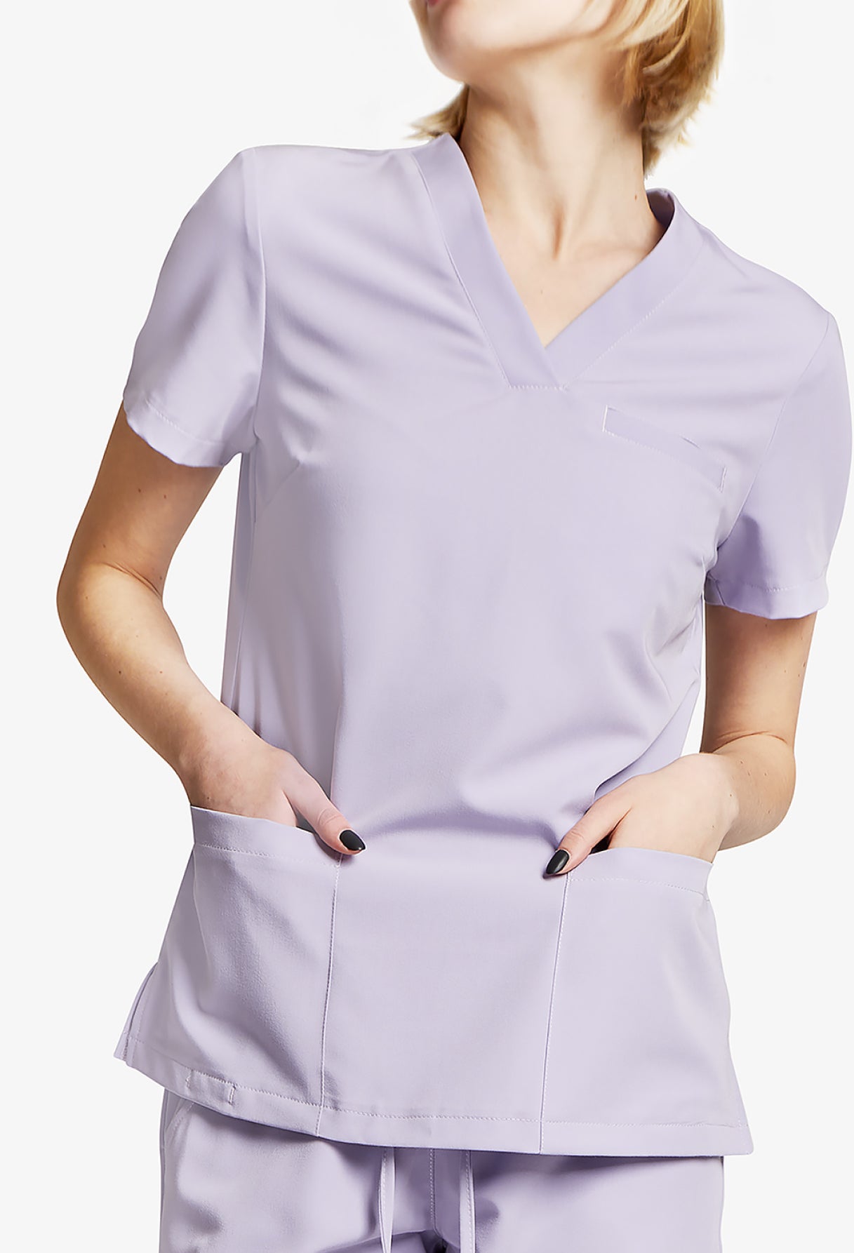 Bluza medyczna damska scrubs w kolorze Szczeklikowe Lilie, miękka, wygodna, premium