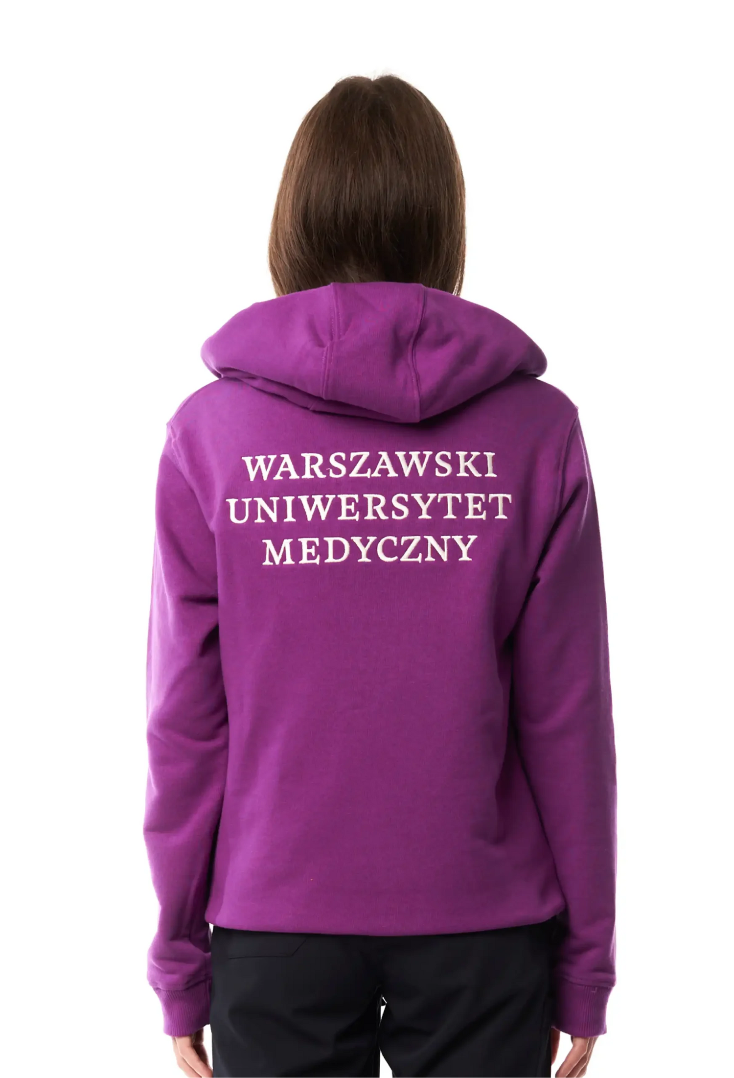 Damskie Hoodie WUM w kolorze fioletowym z napisem 